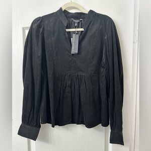 Banana Republic Black Cordoroy Blouse for Women